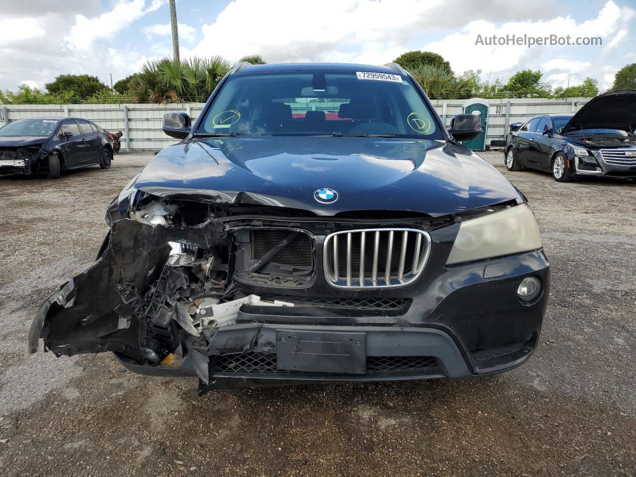 2011 Bmw X3 Xdrive28i Black vin: 5UXWX5C5XBL714700