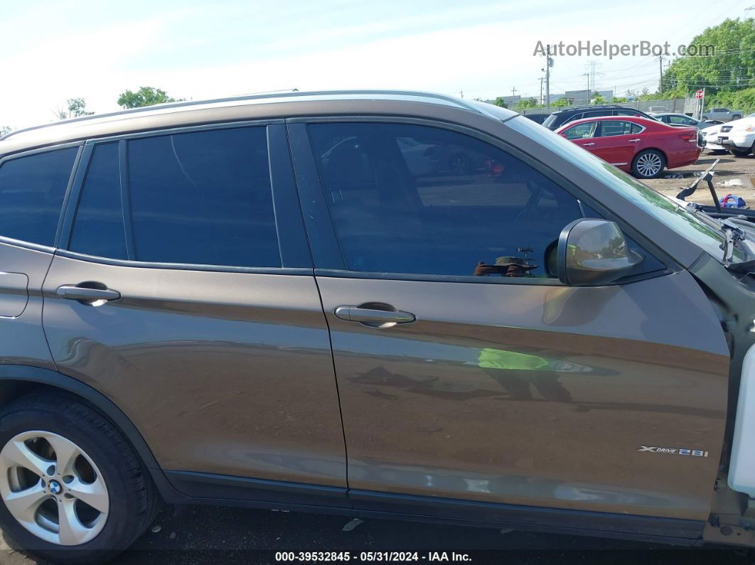 2011 Bmw X3 Xdrive28i Brown vin: 5UXWX5C5XBL715491