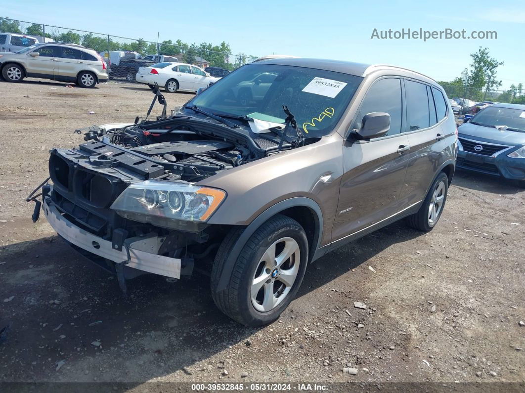 2011 Bmw X3 Xdrive28i Brown vin: 5UXWX5C5XBL715491