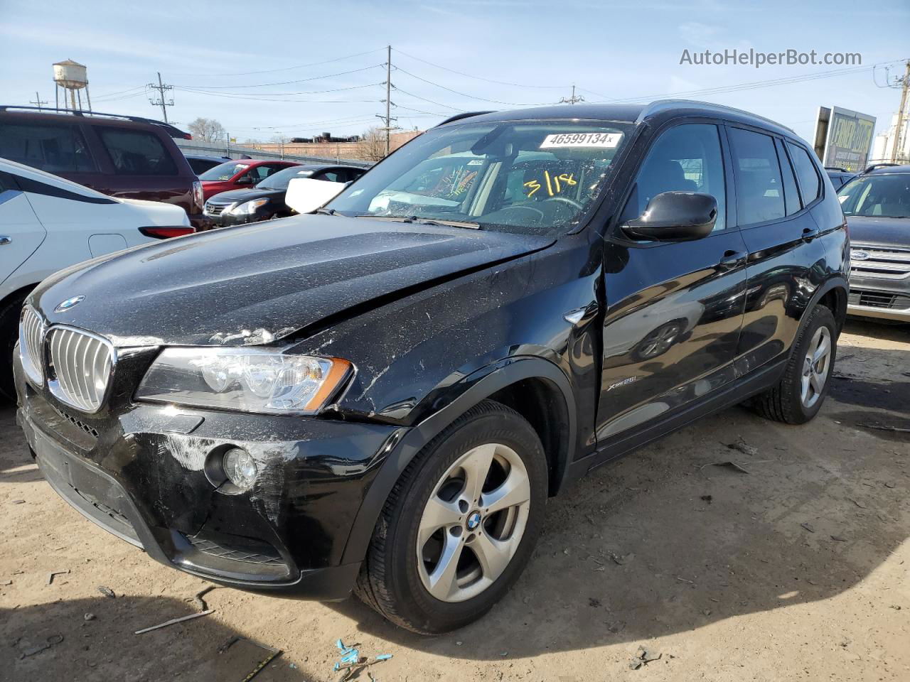 2011 Bmw X3 Xdrive28i Black vin: 5UXWX5C5XBL715913