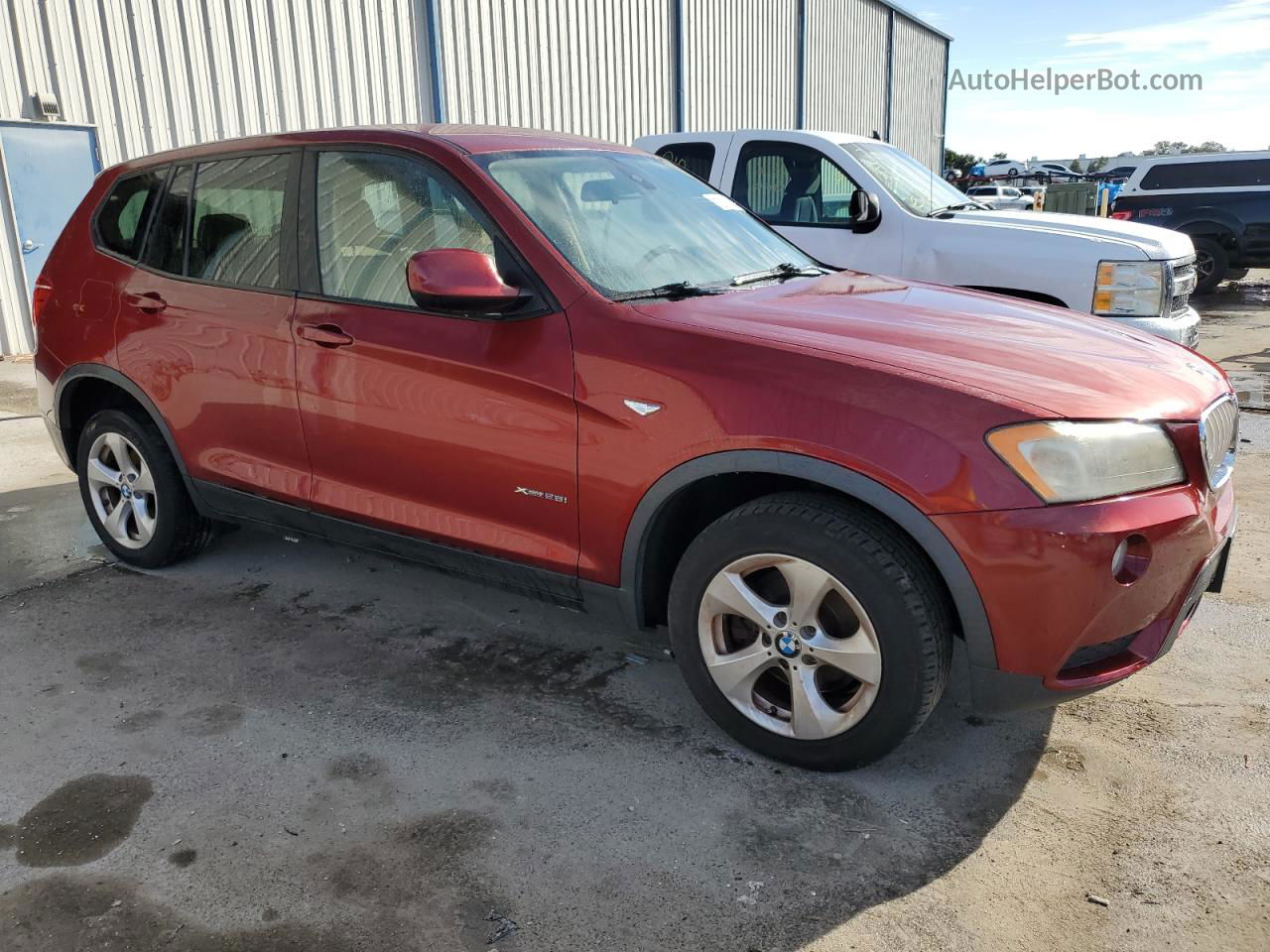 2011 Bmw X3 Xdrive28i Red vin: 5UXWX5C5XBLW14015