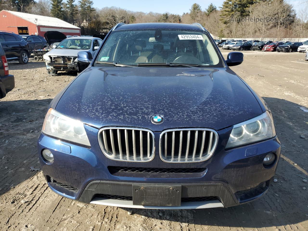 2011 Bmw X3 Xdrive35i Blue vin: 5UXWX7C50BL735471