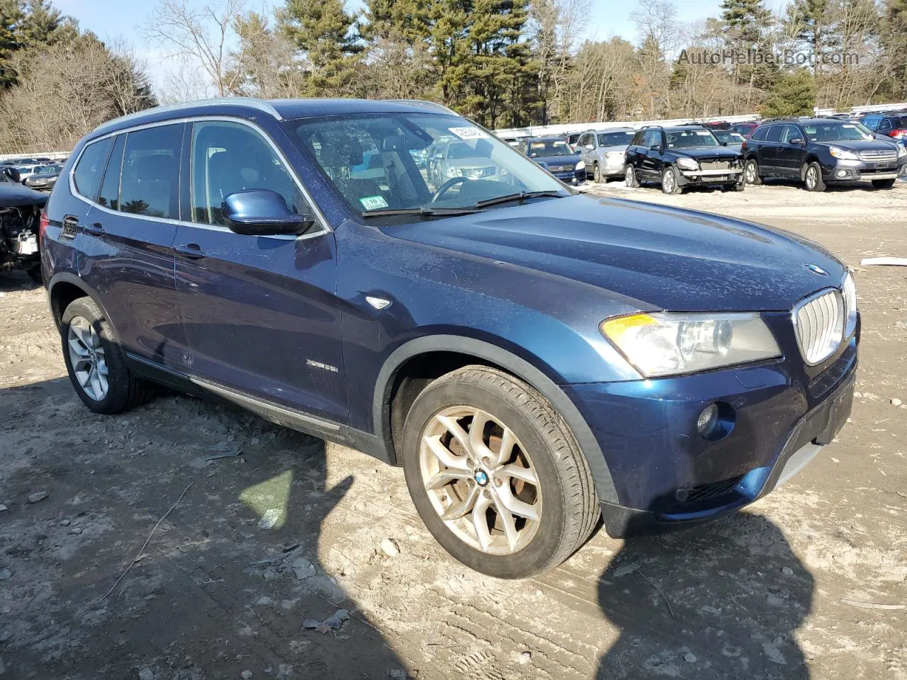 2011 Bmw X3 Xdrive35i Blue vin: 5UXWX7C50BL735471