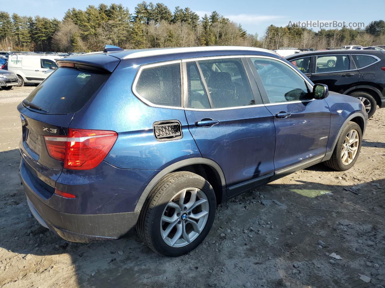 2011 Bmw X3 Xdrive35i Blue vin: 5UXWX7C50BL735471