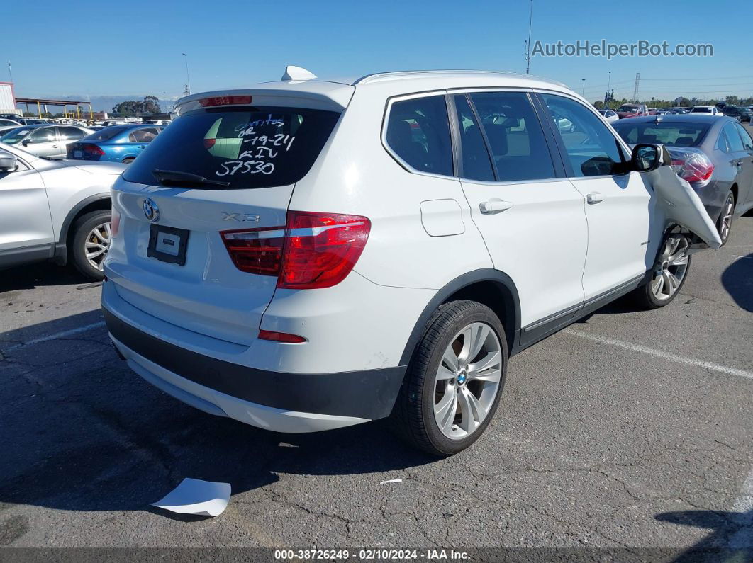 2013 Bmw X3 Xdrive35i White vin: 5UXWX7C50DL978006