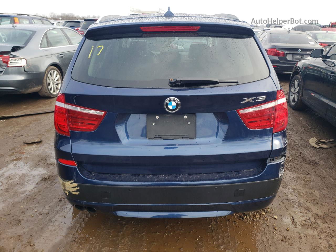 2013 Bmw X3 Xdrive35i Blue vin: 5UXWX7C51DL977169