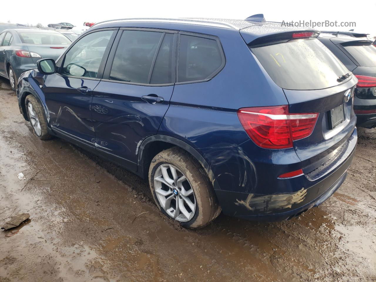 2013 Bmw X3 Xdrive35i Blue vin: 5UXWX7C51DL977169