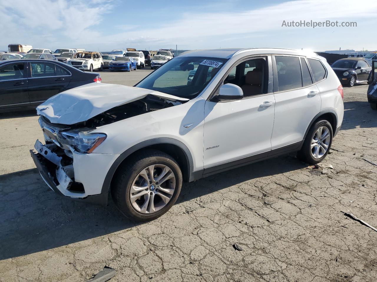 2016 Bmw X3 Xdrive35i White vin: 5UXWX7C52G0S16401