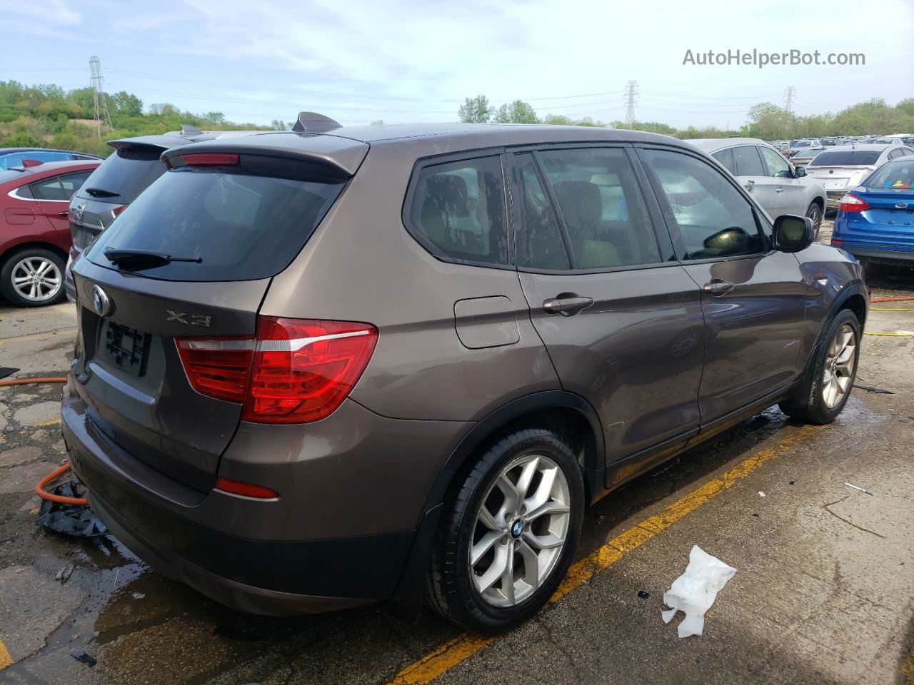 2011 Bmw X3 Xdrive35i Brown vin: 5UXWX7C54BL730418