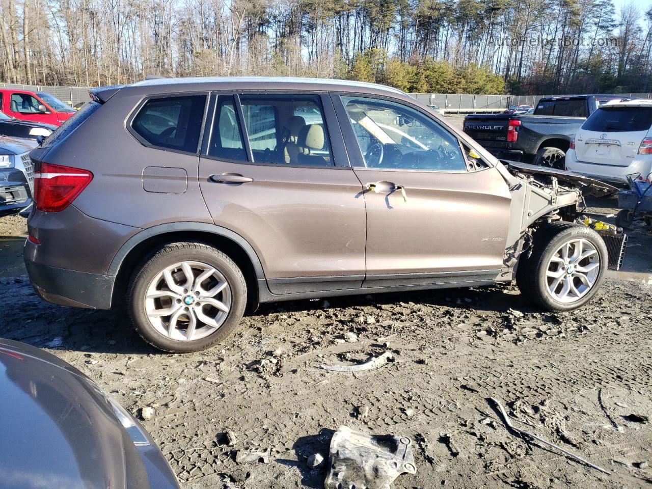 2013 Bmw X3 Xdrive35i Коричневый vin: 5UXWX7C54DL978333