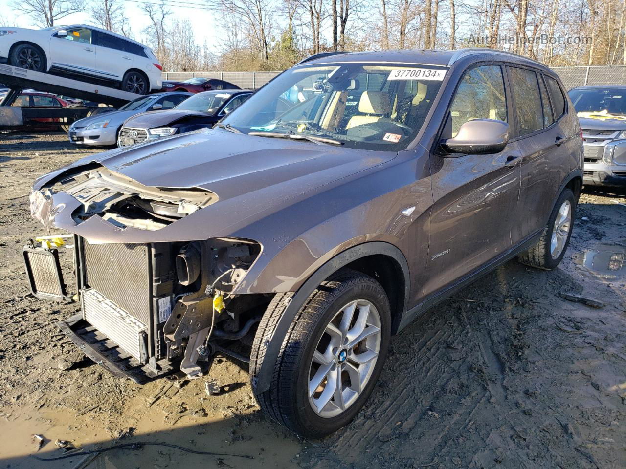 2013 Bmw X3 Xdrive35i Коричневый vin: 5UXWX7C54DL978333