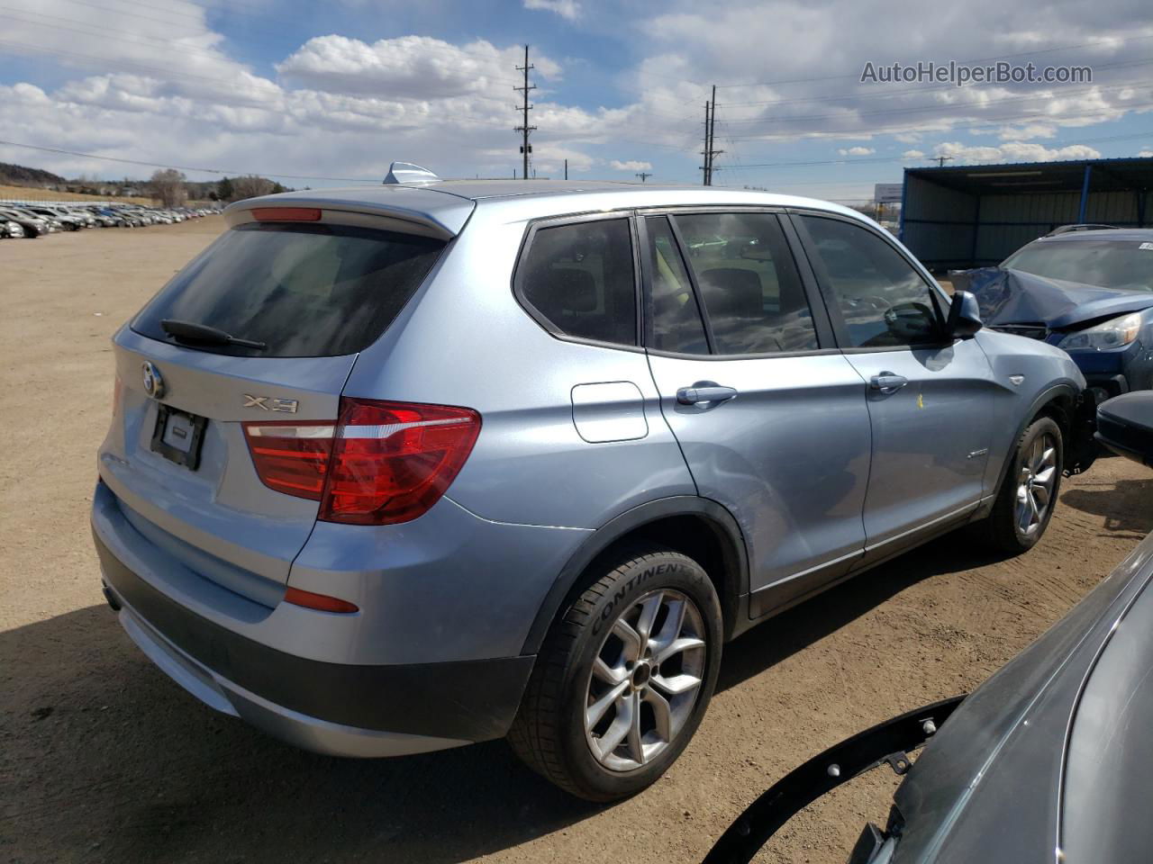 2011 Bmw X3 Xdrive35i Синий vin: 5UXWX7C55BL734767