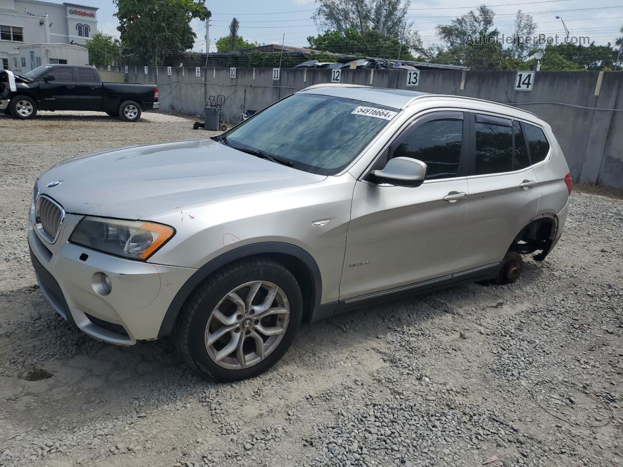 2011 Bmw X3 Xdrive35i Silver vin: 5UXWX7C55BL735501