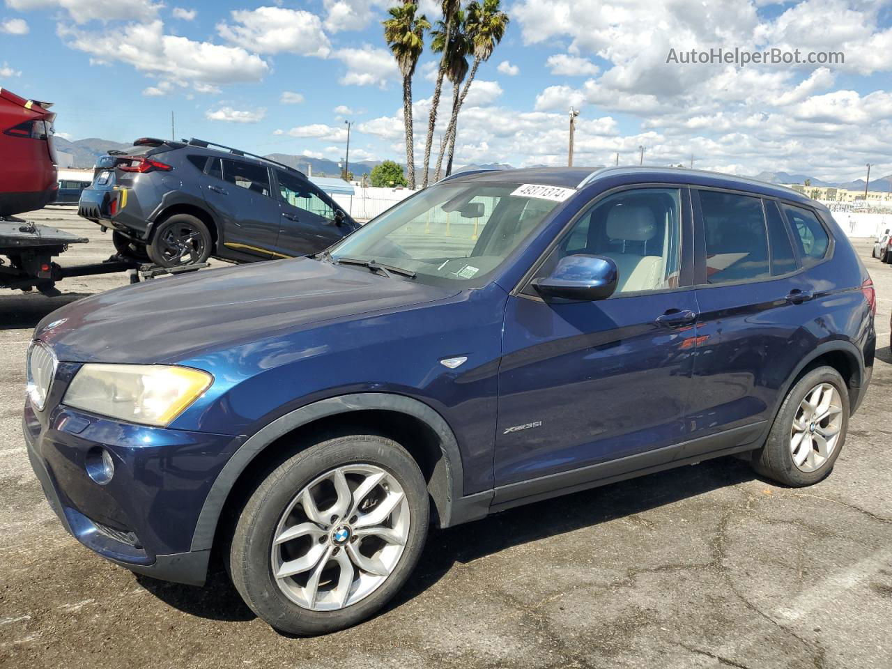 2011 Bmw X3 Xdrive35i Blue vin: 5UXWX7C56BL730274