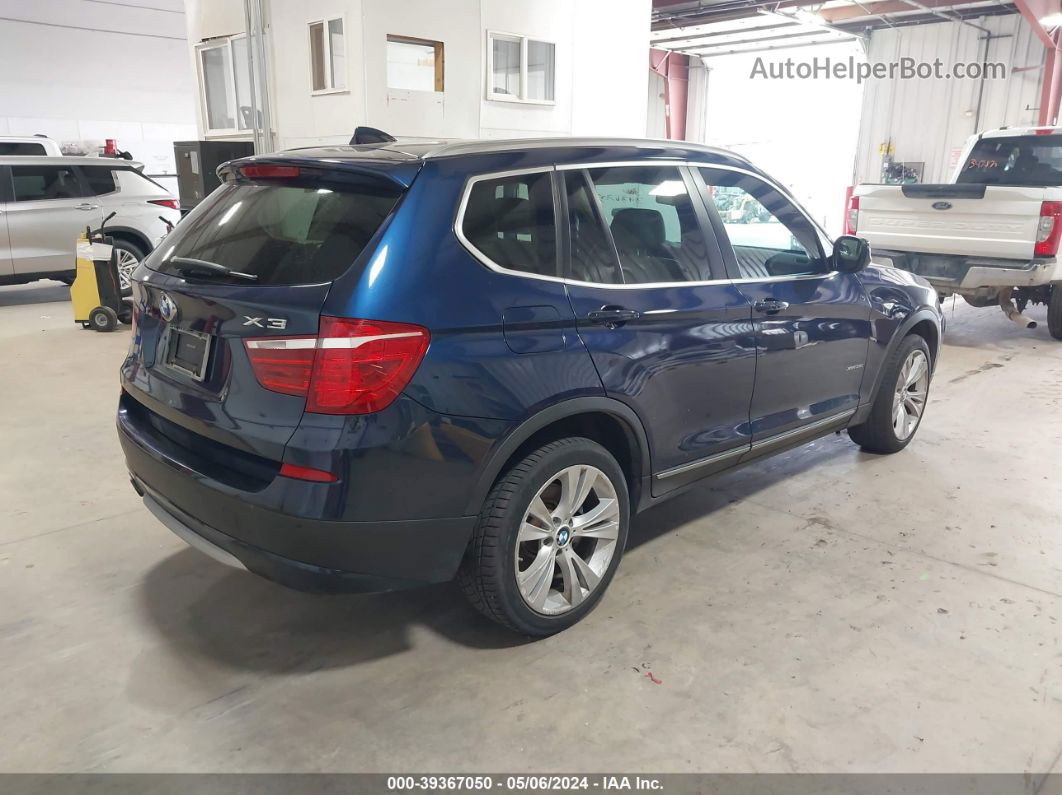 2011 Bmw X3 Xdrive35i Blue vin: 5UXWX7C56BL735605