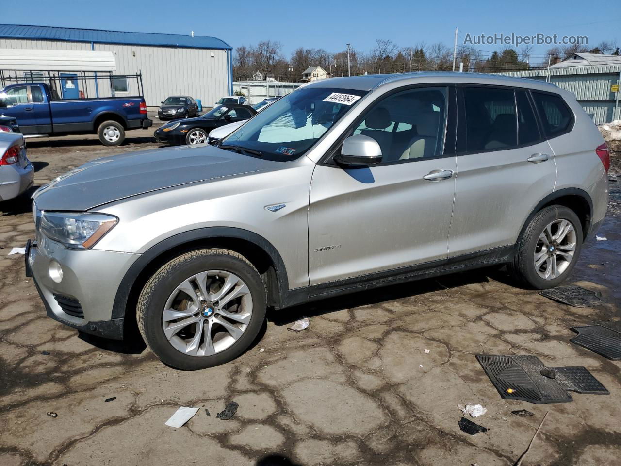 2016 Bmw X3 Xdrive35i Серебряный vin: 5UXWX7C56G0K36294