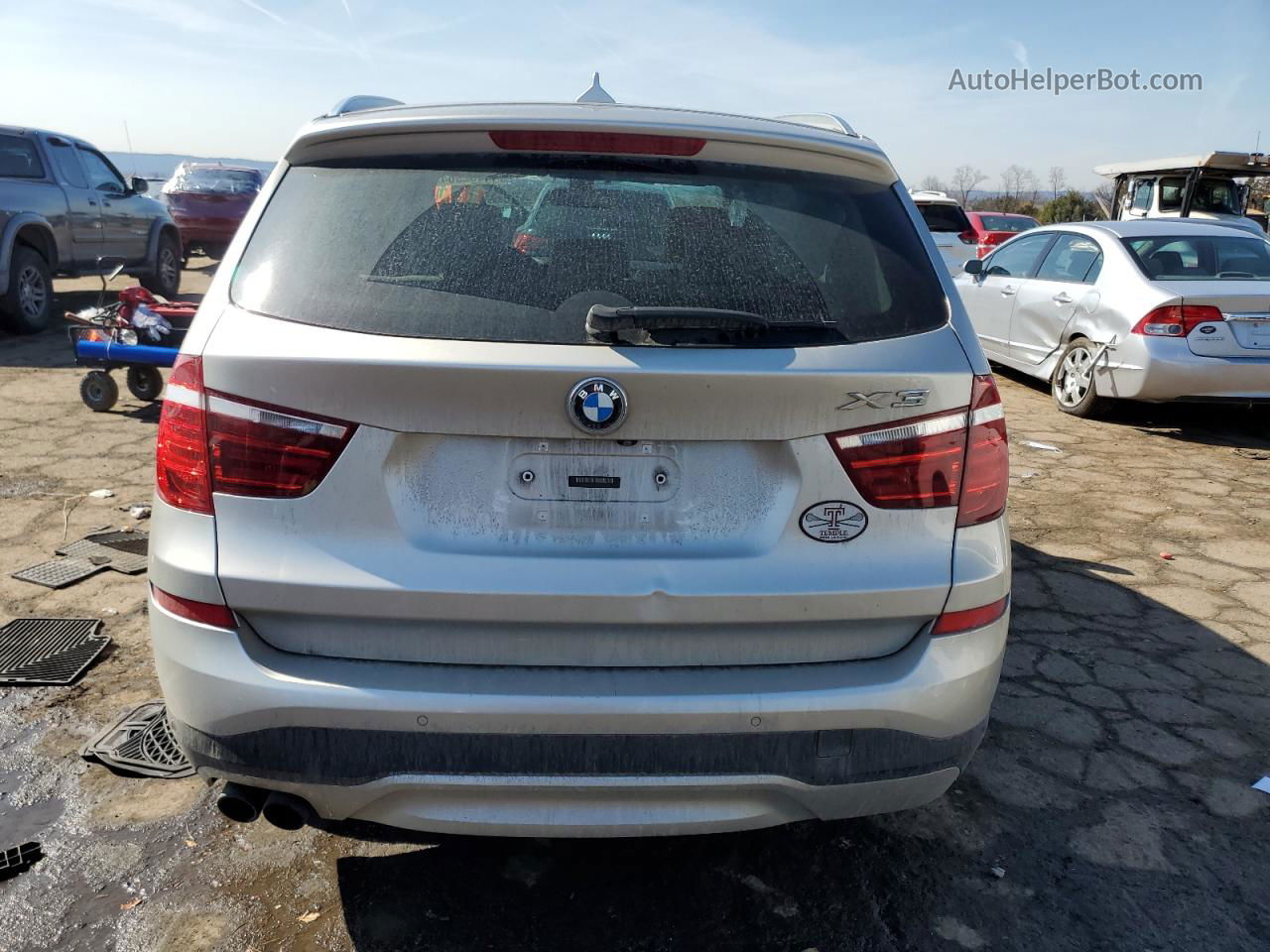 2016 Bmw X3 Xdrive35i Silver vin: 5UXWX7C56G0K36294