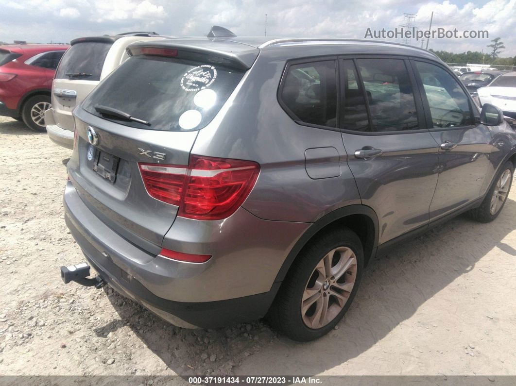 2016 Bmw X3 Xdrive35i Gray vin: 5UXWX7C56G0R17023