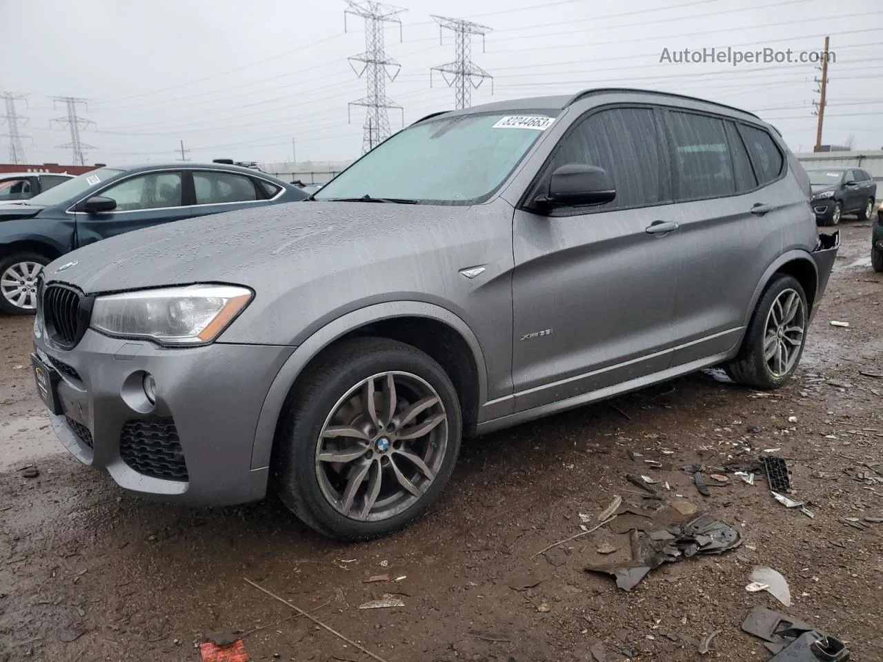 2016 Bmw X3 Xdrive35i Gray vin: 5UXWX7C57G0S15728