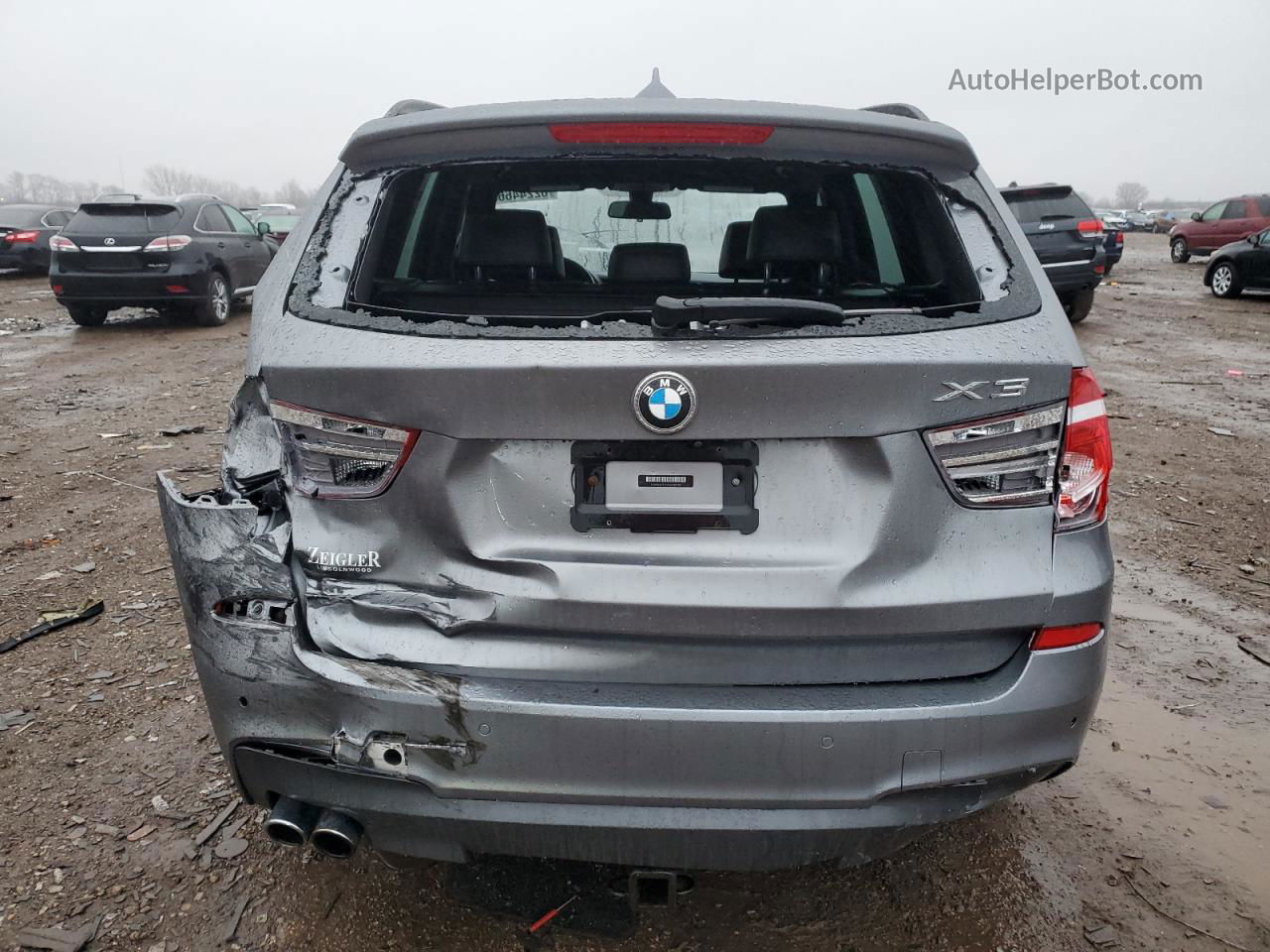 2016 Bmw X3 Xdrive35i Gray vin: 5UXWX7C57G0S15728