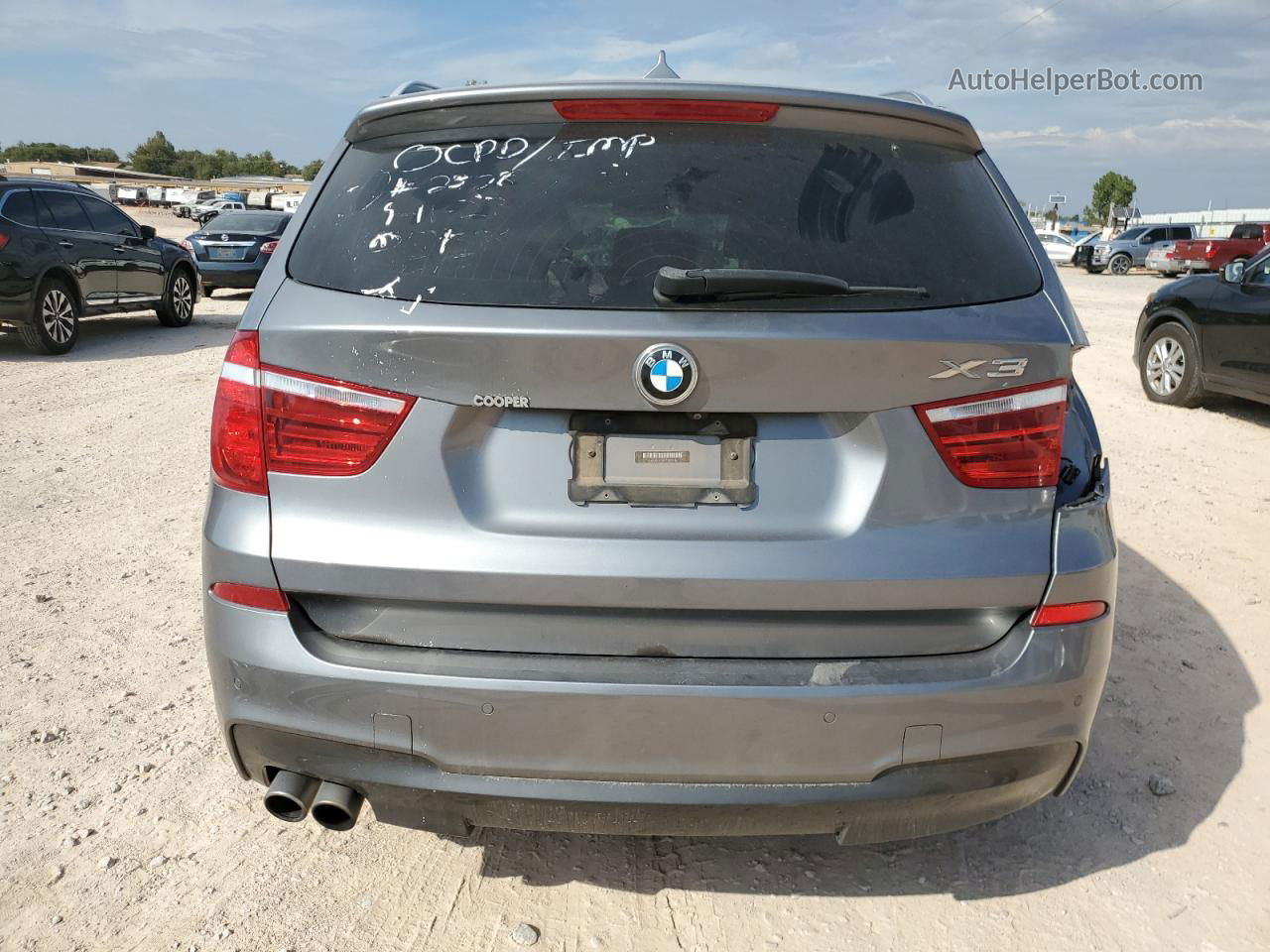 2016 Bmw X3 Xdrive35i Серый vin: 5UXWX7C57G0S17138