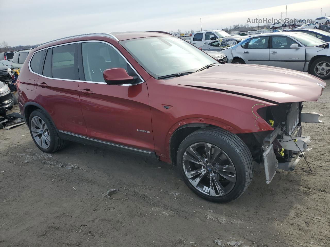 2011 Bmw X3 Xdrive35i Maroon vin: 5UXWX7C58BL730034