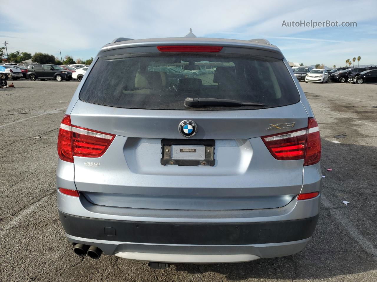 2011 Bmw X3 Xdrive35i Blue vin: 5UXWX7C58BL730518