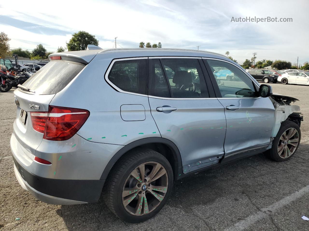 2011 Bmw X3 Xdrive35i Blue vin: 5UXWX7C58BL730518