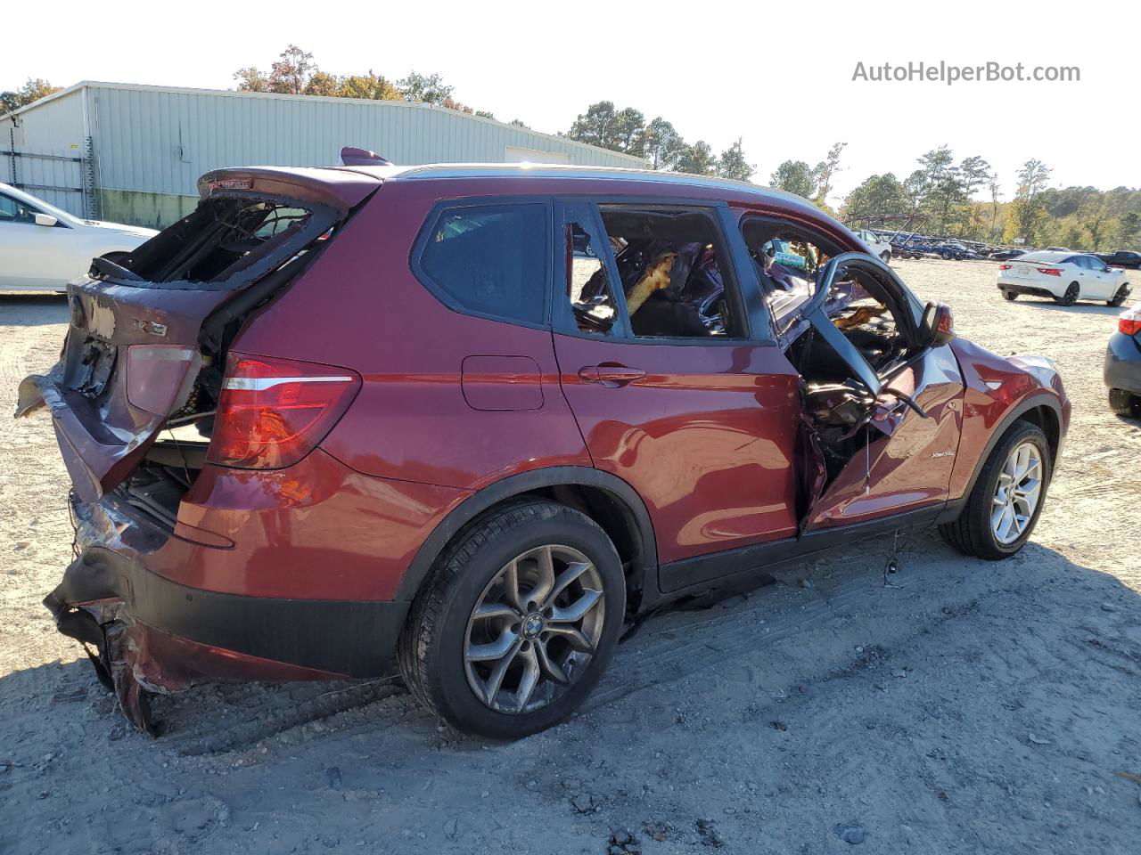 2011 Bmw X3 Xdrive35i Burgundy vin: 5UXWX7C58BL733970