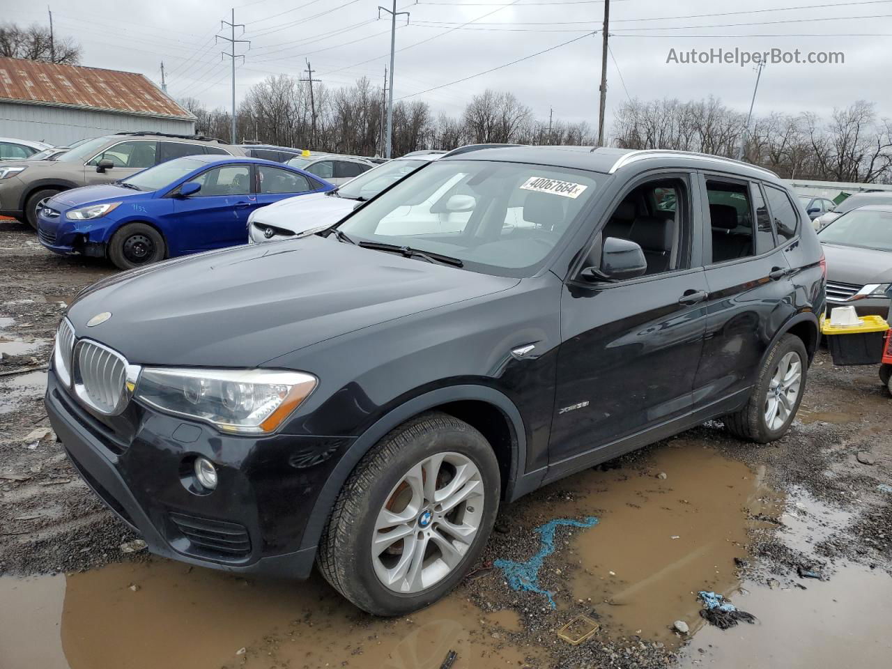 2016 Bmw X3 Xdrive35i Черный vin: 5UXWX7C58G0S16869