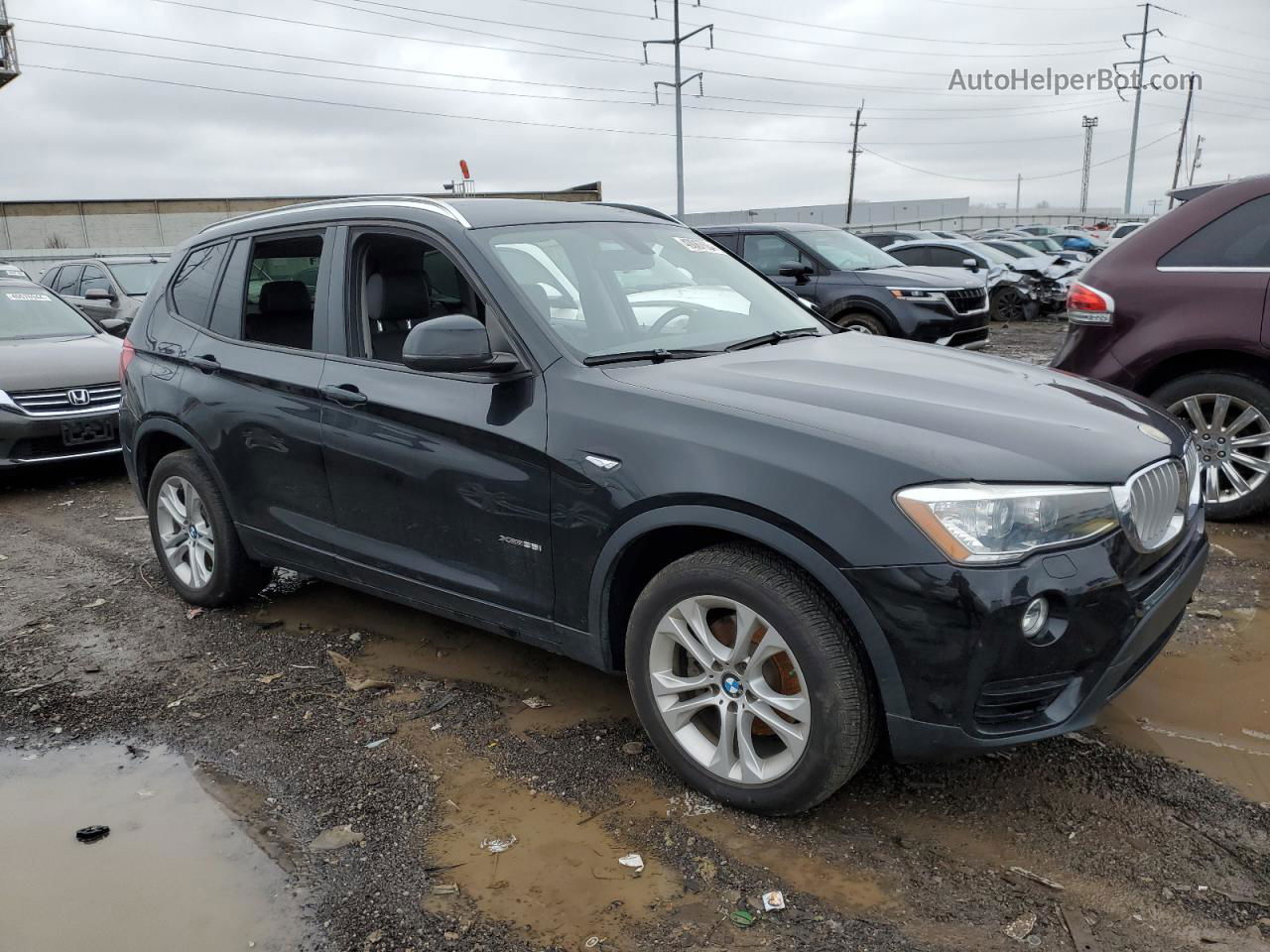 2016 Bmw X3 Xdrive35i Черный vin: 5UXWX7C58G0S16869