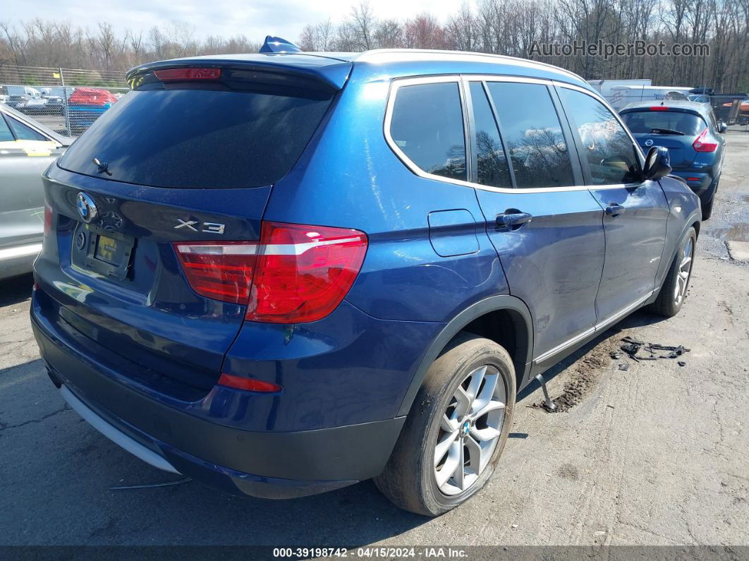 2011 Bmw X3 Xdrive35i Blue vin: 5UXWX7C59BL735646