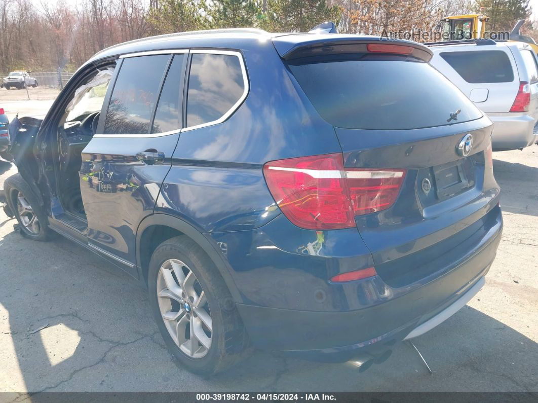 2011 Bmw X3 Xdrive35i Blue vin: 5UXWX7C59BL735646