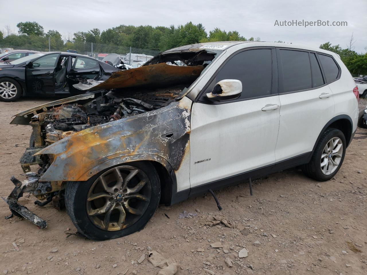 2011 Bmw X3 Xdrive35i White vin: 5UXWX7C59BLT78310