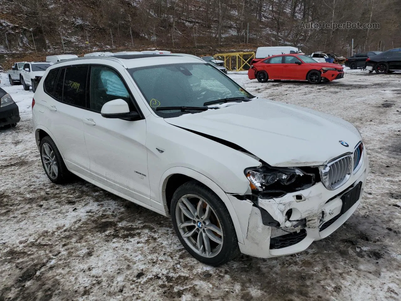 2016 Bmw X3 Xdrive35i White vin: 5UXWX7C59G0K36824