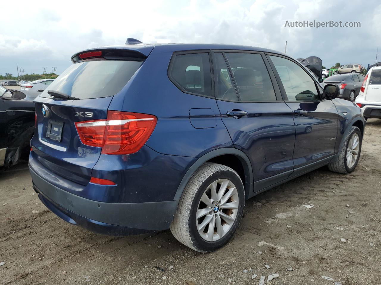 2013 Bmw X3 Xdrive28i Blue vin: 5UXWX9C50D0A09760