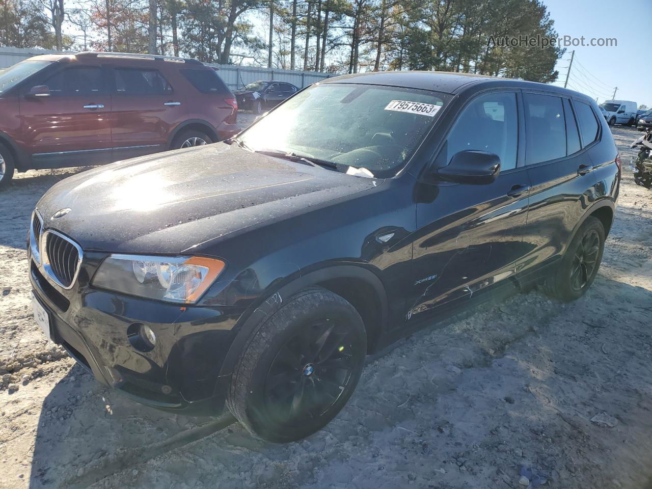 2013 Bmw X3 Xdrive28i Black vin: 5UXWX9C50D0A09869