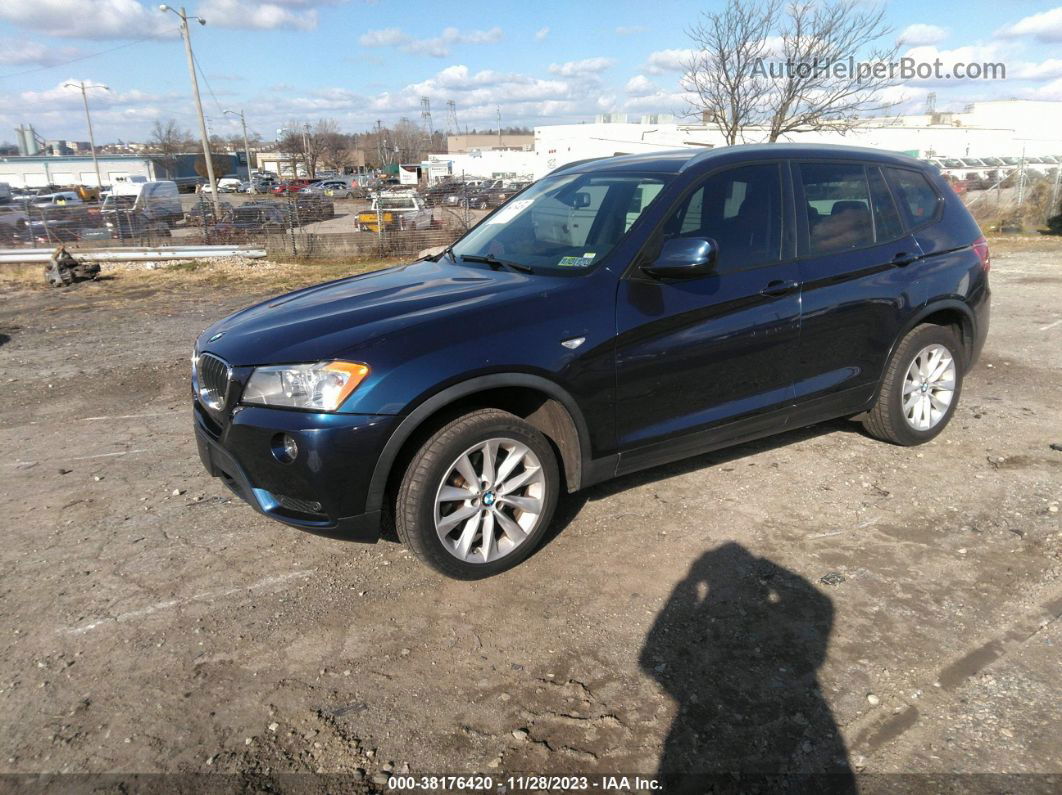 2013 Bmw X3 Xdrive28i Blue vin: 5UXWX9C50D0A13372