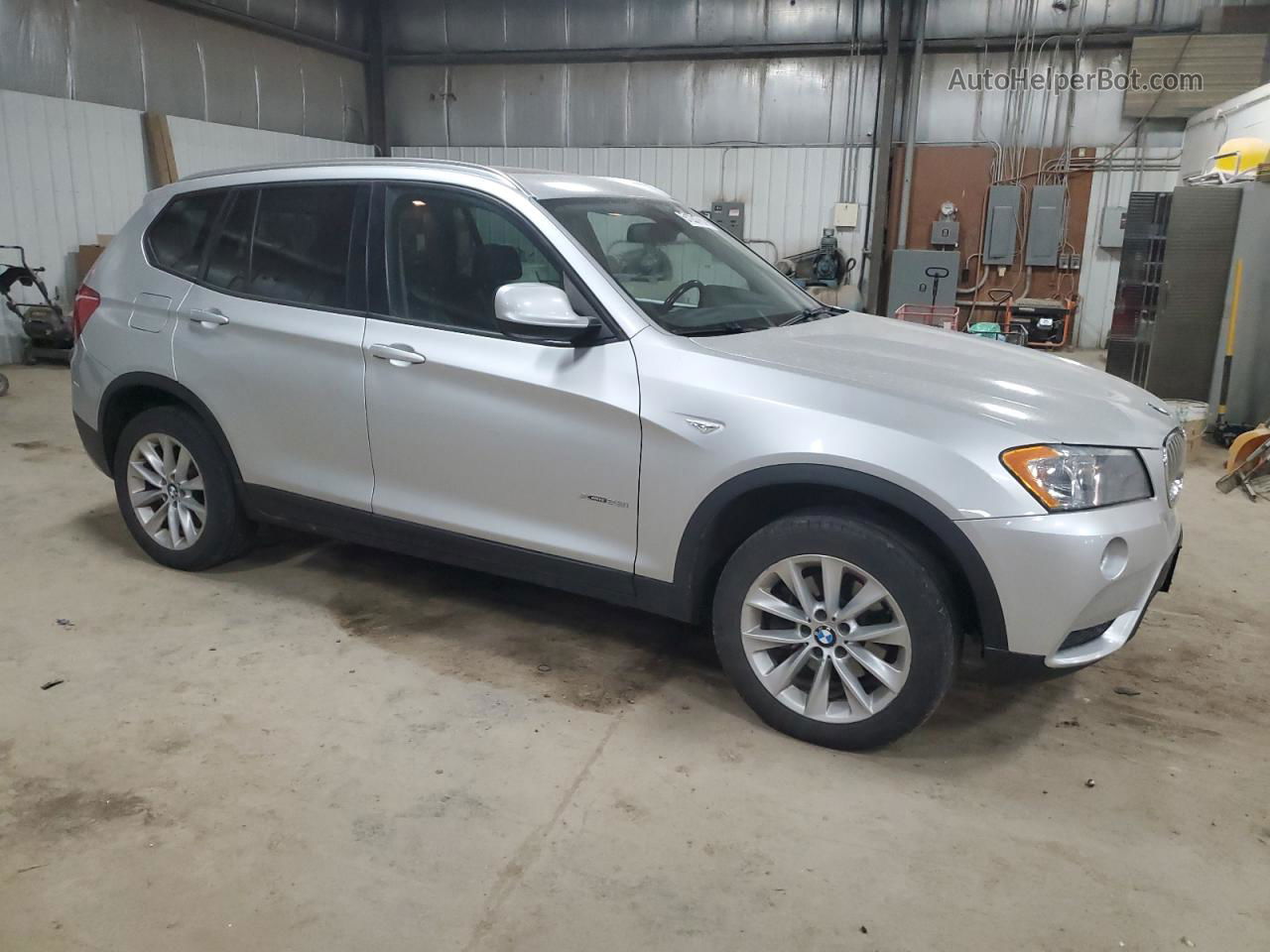 2013 Bmw X3 Xdrive28i Silver vin: 5UXWX9C50D0A17924