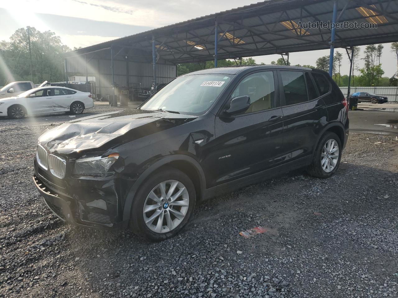 2013 Bmw X3 Xdrive28i Black vin: 5UXWX9C50D0A24274