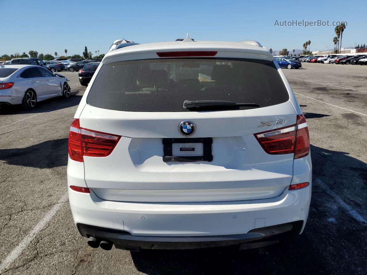 2013 Bmw X3 Xdrive28i White vin: 5UXWX9C50D0A26736