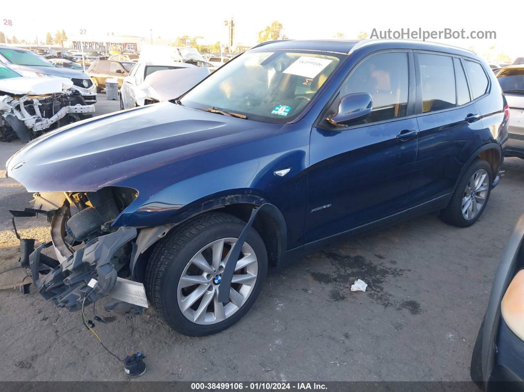 2013 Bmw X3 Xdrive28i Синий vin: 5UXWX9C50D0D03644