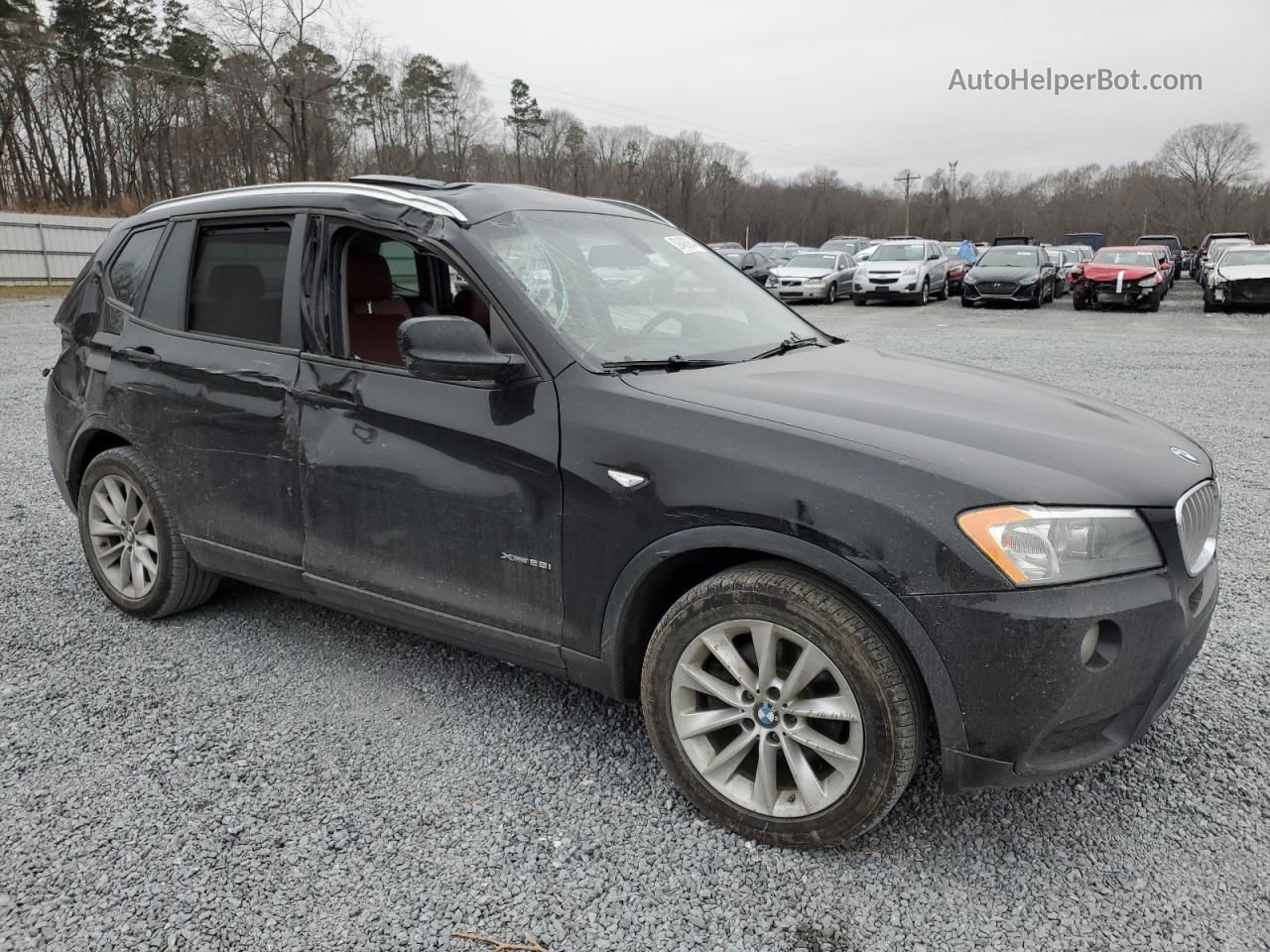 2013 Bmw X3 Xdrive28i Black vin: 5UXWX9C50D0D05023