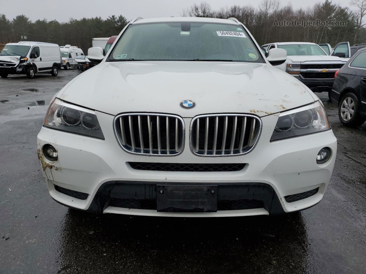 2013 Bmw X3 Xdrive28i White vin: 5UXWX9C50D0D06558