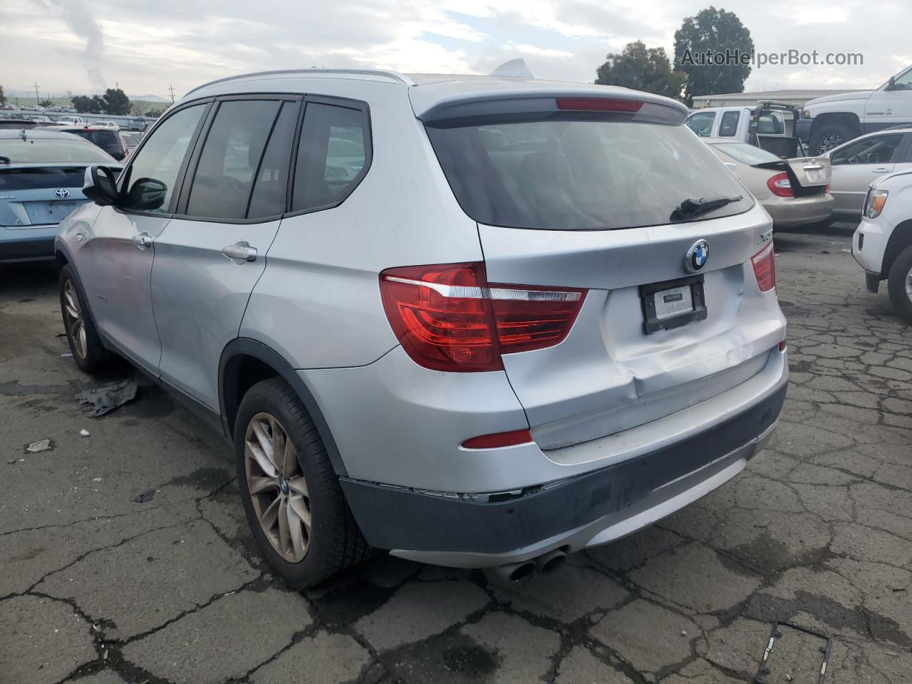 2014 Bmw X3 Xdrive28i Silver vin: 5UXWX9C50E0D31297