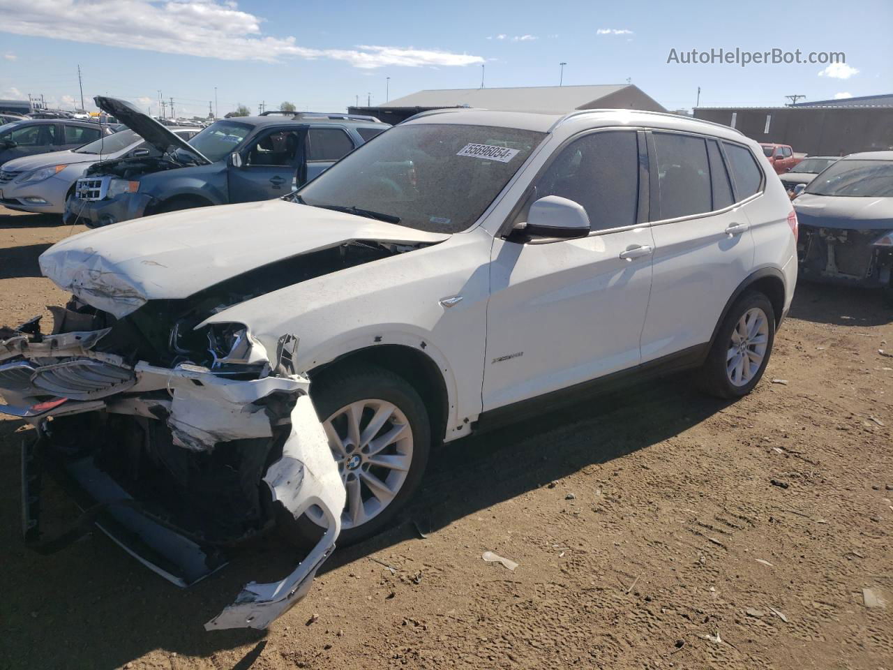 2016 Bmw X3 Xdrive28i White vin: 5UXWX9C50G0D64500