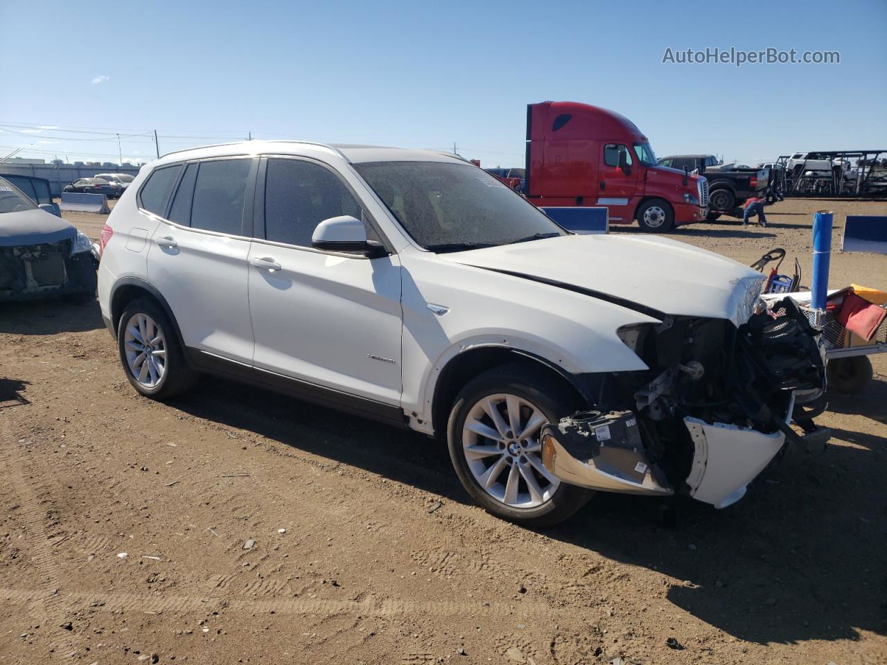 2016 Bmw X3 Xdrive28i White vin: 5UXWX9C50G0D64500