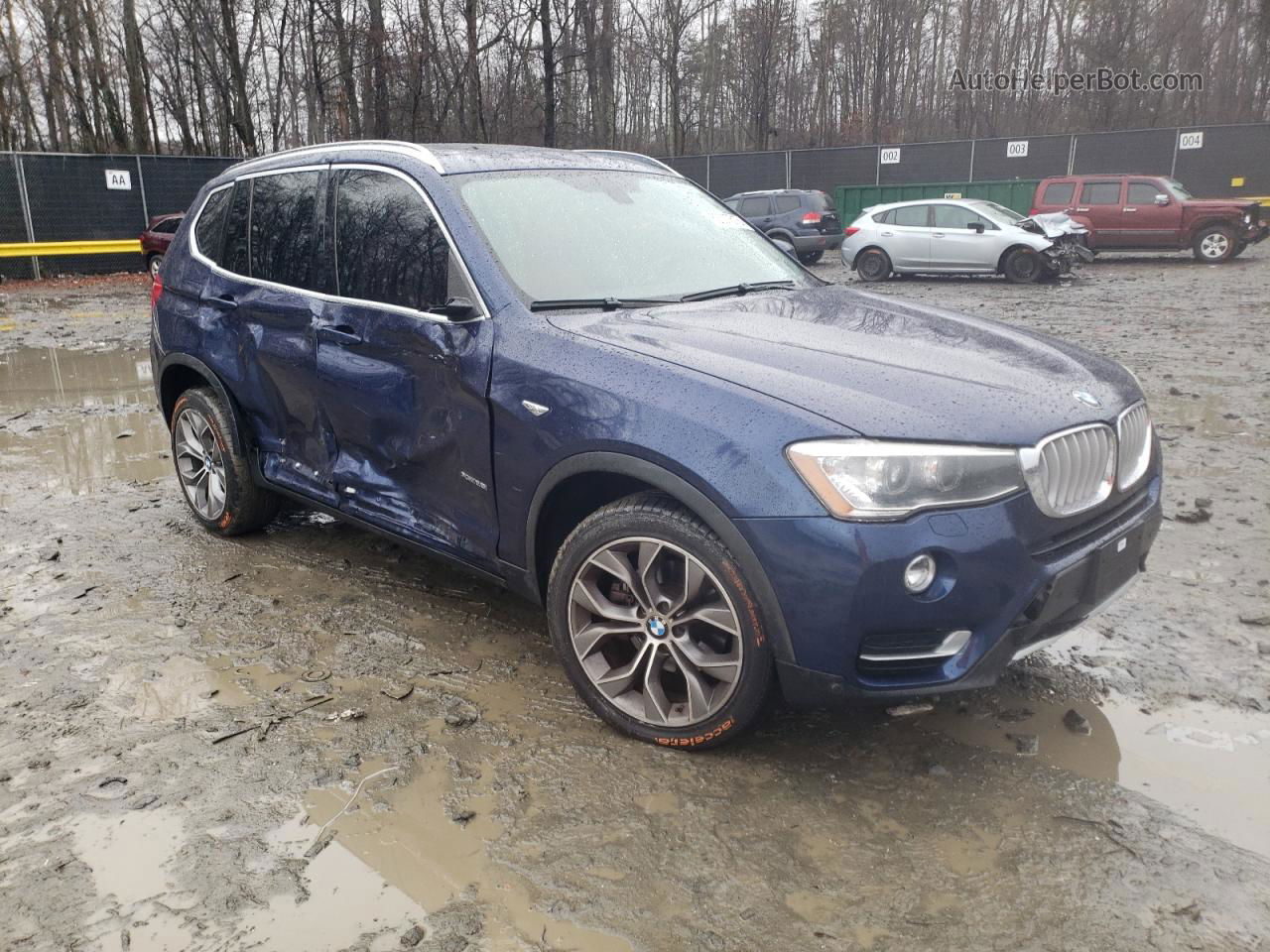 2016 Bmw X3 Xdrive28i Blue vin: 5UXWX9C50G0D65078