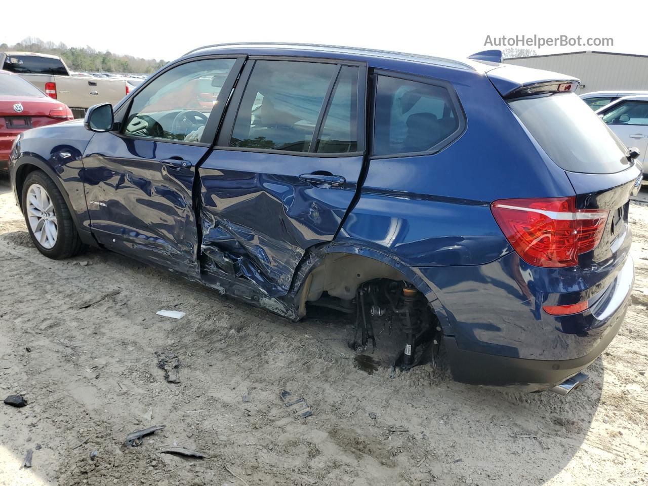 2016 Bmw X3 Xdrive28i Blue vin: 5UXWX9C50G0D67722