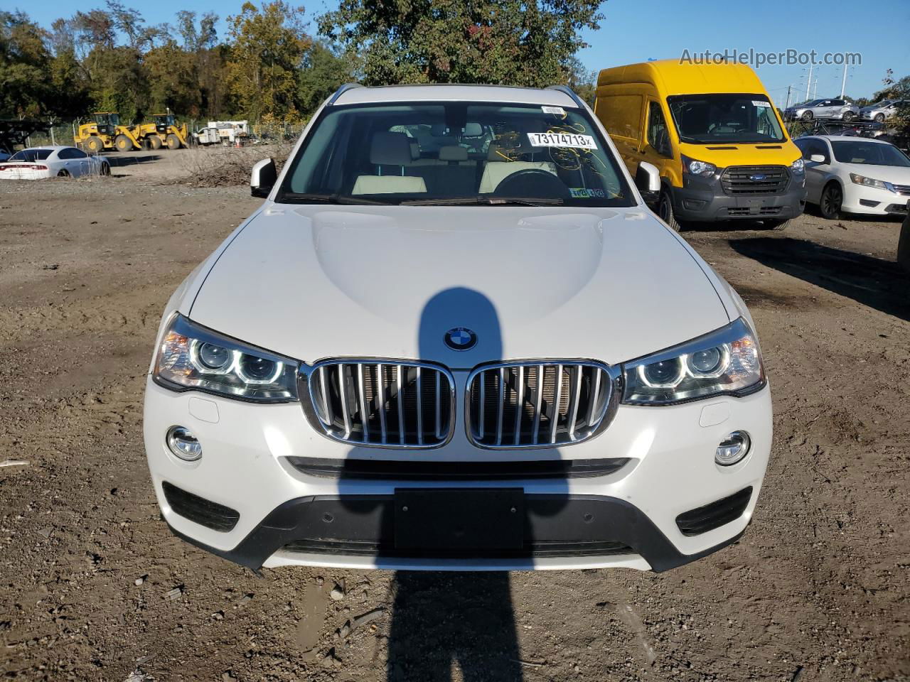 2016 Bmw X3 Xdrive28i White vin: 5UXWX9C50G0D72323